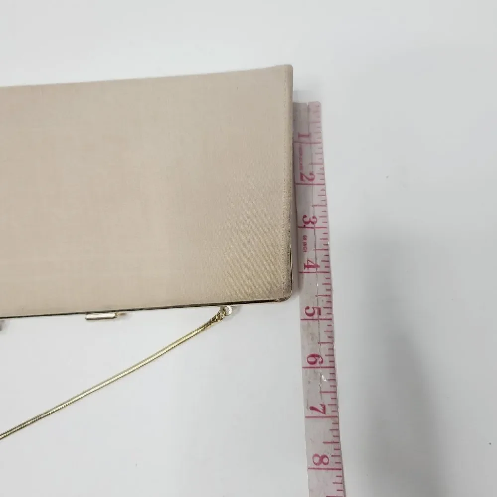 Vintage Classic Beige Neutral Structured Formal Evening Purse - Picture 6 of 16